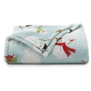 Oversized Supersoft Plush Throw snowmen